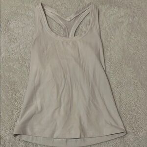 Women's White Lululemon Tank Top